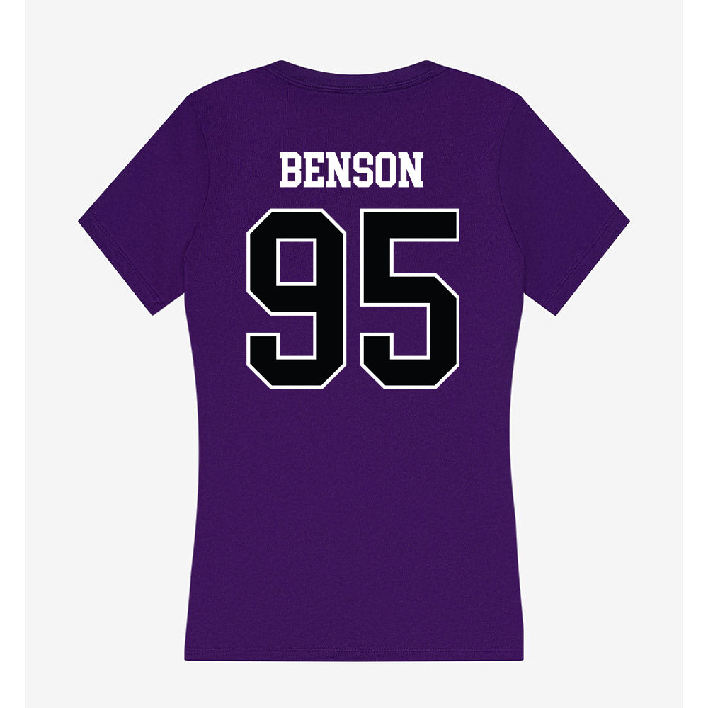 Stonehill - NCAA Football : Brian Benson - Women's V-Neck T-Shirt-1