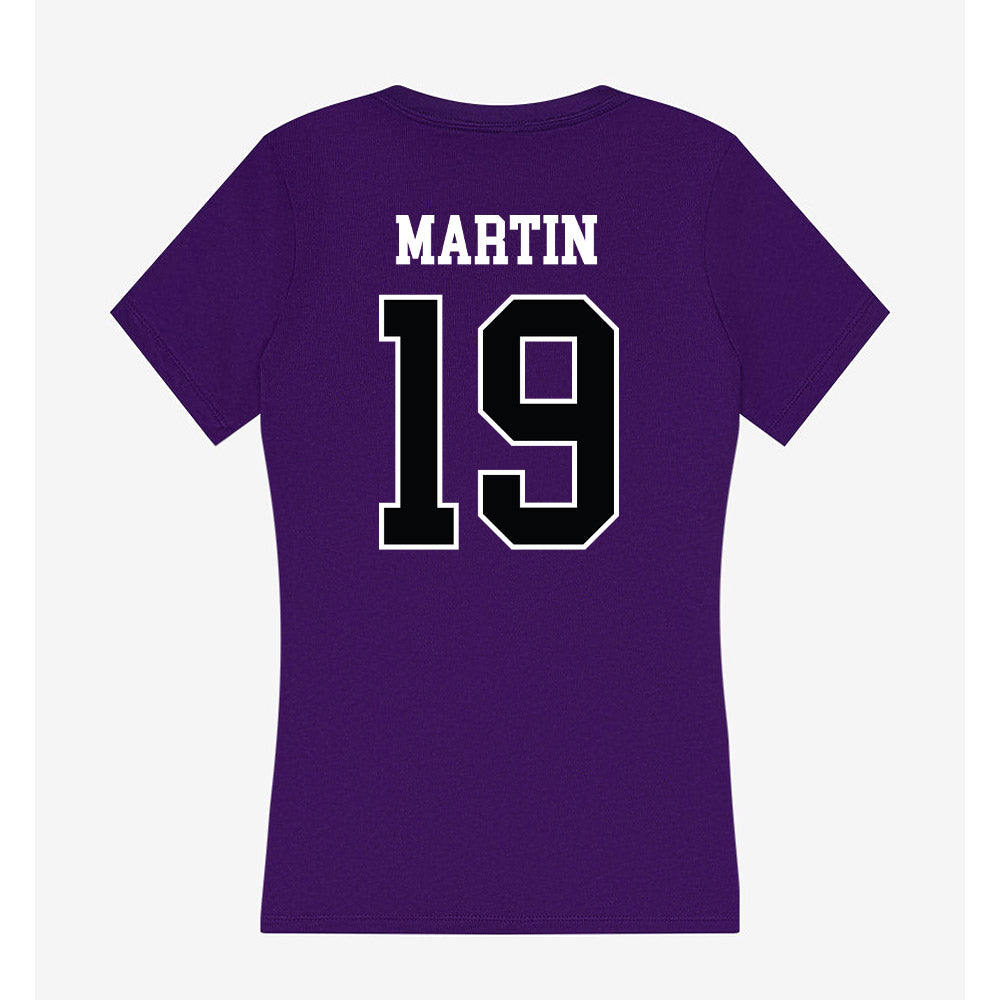 Stonehill - NCAA Baseball : Adam Martin - Women's V-Neck T-Shirt-1