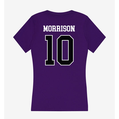 Stonehill - NCAA Baseball : Cam Morrison - Women's V-Neck T-Shirt-1
