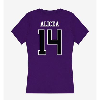 Stonehill - NCAA Softball : Juliana Alicea - Women's V-Neck T-Shirt-1