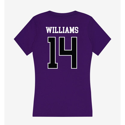 Stonehill - NCAA Football : Jahnez Williams - Women's V-Neck T-Shirt-1