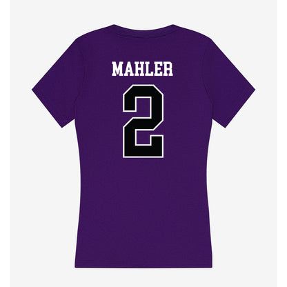 Stonehill - NCAA Men's Ice Hockey : Adam Mahler - Women's V-Neck T-Shirt-1