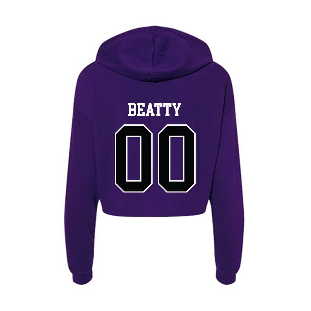 Stonehill - NCAA Softball : Alana Beatty - Women's Crop Fleece Hoodie-1