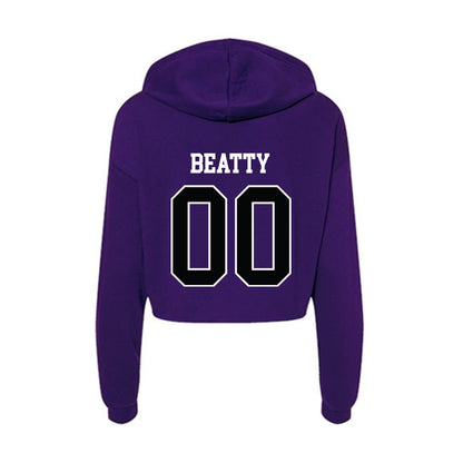 Stonehill - NCAA Softball : Alana Beatty - Women's Crop Fleece Hoodie-1