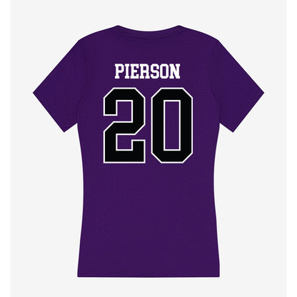 Stonehill - NCAA Men's Track & Field (Indoor) : Drew Pierson - Women's V-Neck T-Shirt-1