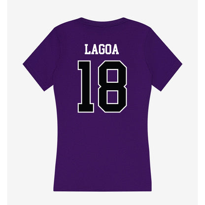 Stonehill - NCAA Men's Soccer : Nathan Lagoa - Women's V-Neck T-Shirt-1