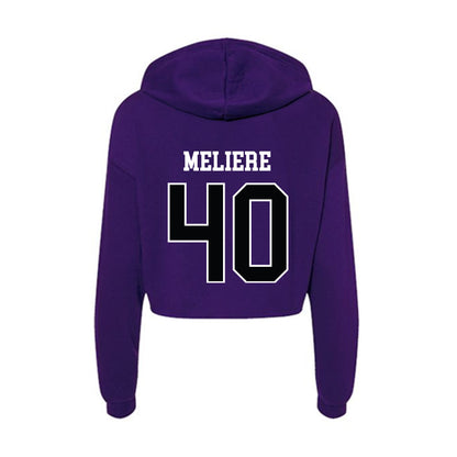 Stonehill - NCAA Baseball : Kenny Meliere - Women's Crop Fleece Hoodie-1