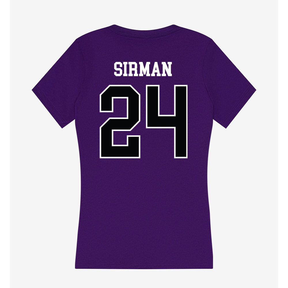 Stonehill - NCAA Football : Emory Sirman - Women's V-Neck T-Shirt-1