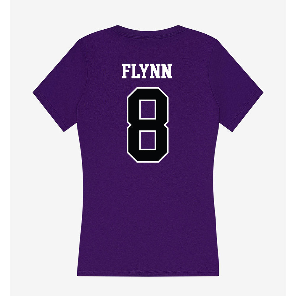 Stonehill - NCAA Football : John Flynn - Women's V-Neck T-Shirt-1