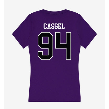 Stonehill - NCAA Football : Marcus Cassel - Women's V-Neck T-Shirt-1
