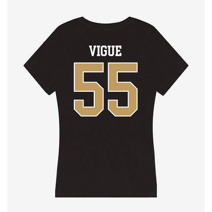 Husson - NCAA Football : brody vigue - Women's V-Neck T-Shirt-1