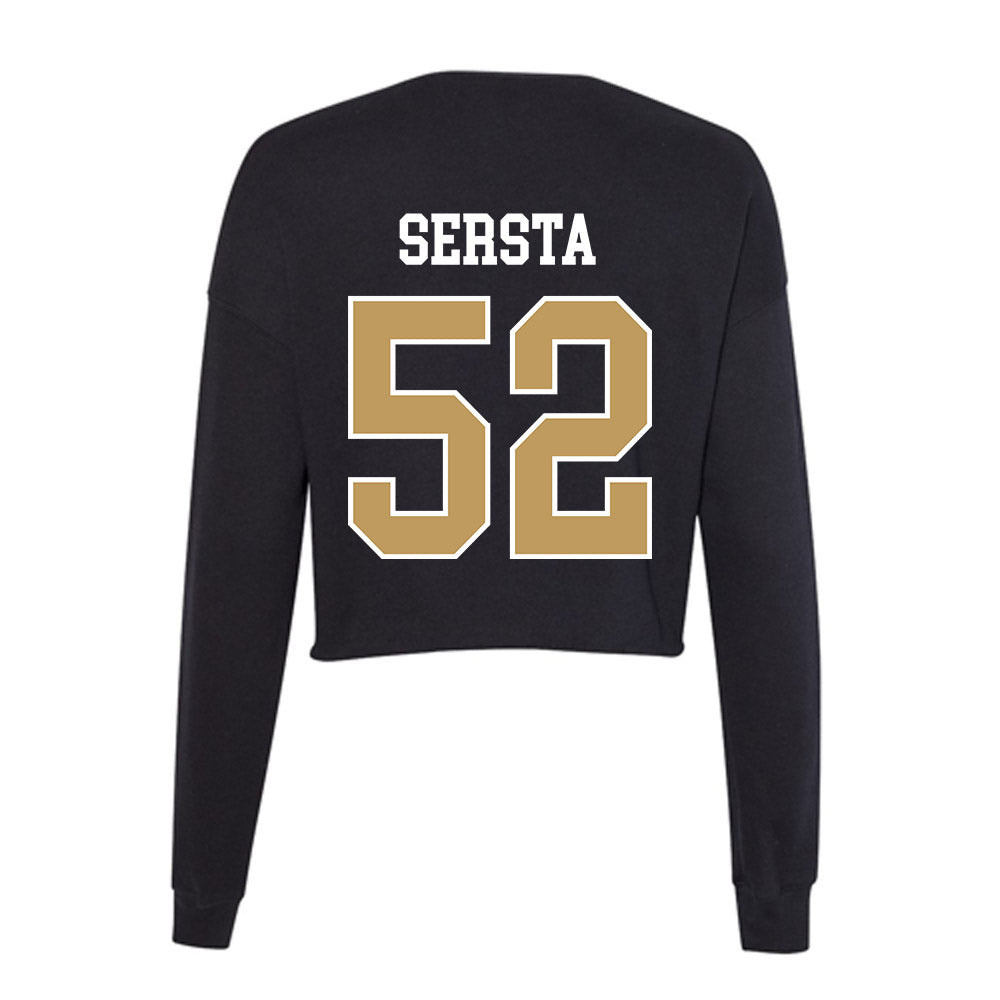 Husson - NCAA Baseball : Matteo Sersta - Women's Cropped Crew Fleece-1