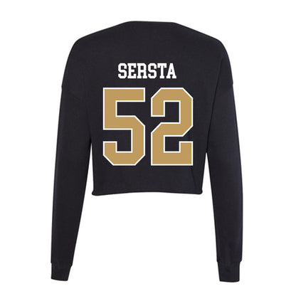 Husson - NCAA Baseball : Matteo Sersta - Women's Cropped Crew Fleece-1
