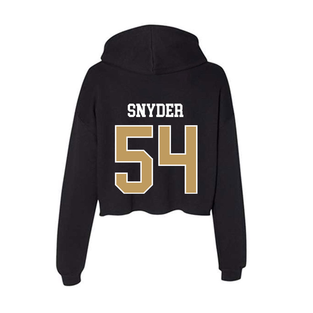 Husson - NCAA Football : Noah Snyder - Women's Crop Fleece Hoodie-1