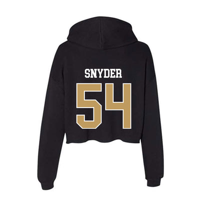 Husson - NCAA Football : Noah Snyder - Women's Crop Fleece Hoodie-1