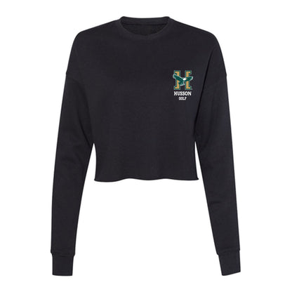 Husson - NCAA Men's Golf : Logan Timberlake - Women's Cropped Crew Fleece-0