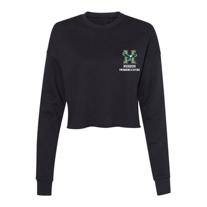 Husson - NCAA Women's Swimming & Diving : Gabrielle Hoffmann - Women's Cropped Crew Fleece-0