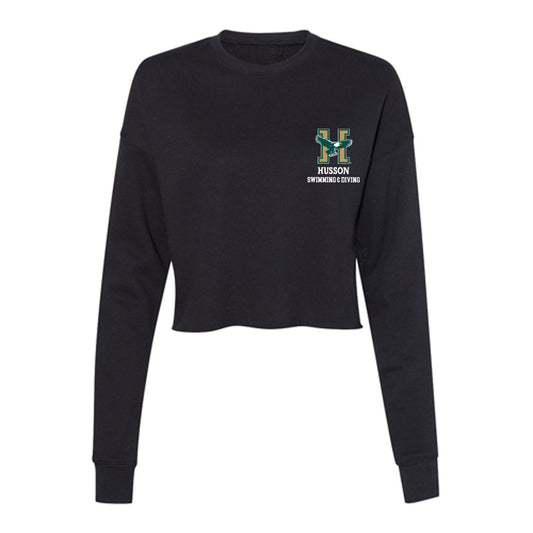 Husson - NCAA Women's Swimming & Diving : Gabrielle Hoffmann - Women's Cropped Crew Fleece-0