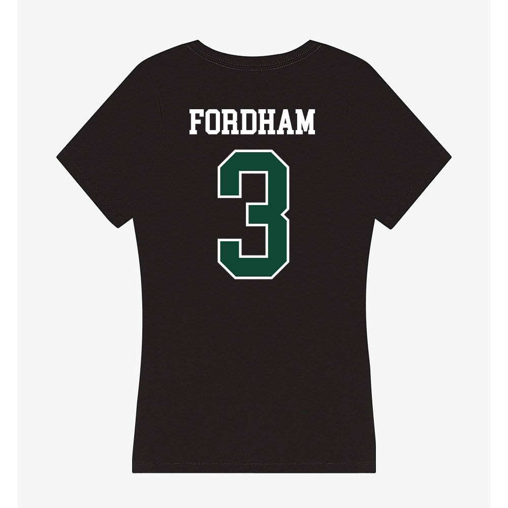 Tiffin - NCAA Men's Basketball : Allen Fordham - Women's V-Neck T-Shirt-1