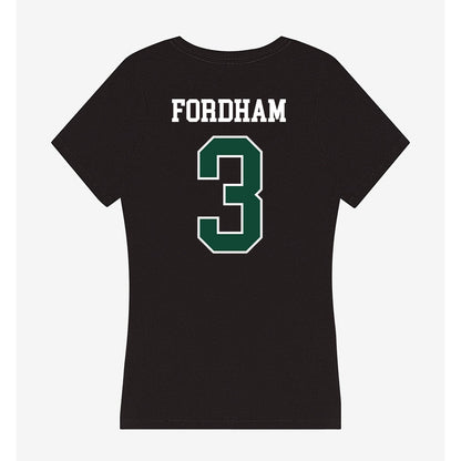 Tiffin - NCAA Men's Basketball : Allen Fordham - Women's V-Neck T-Shirt-1