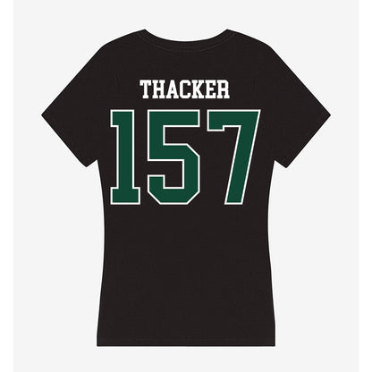 Tiffin - NCAA Wrestling : Lane Thacker - Women's V-Neck T-Shirt-1