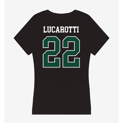 Tiffin - NCAA Men's Basketball : Michael Lucarotti - Women's V-Neck T-Shirt-1