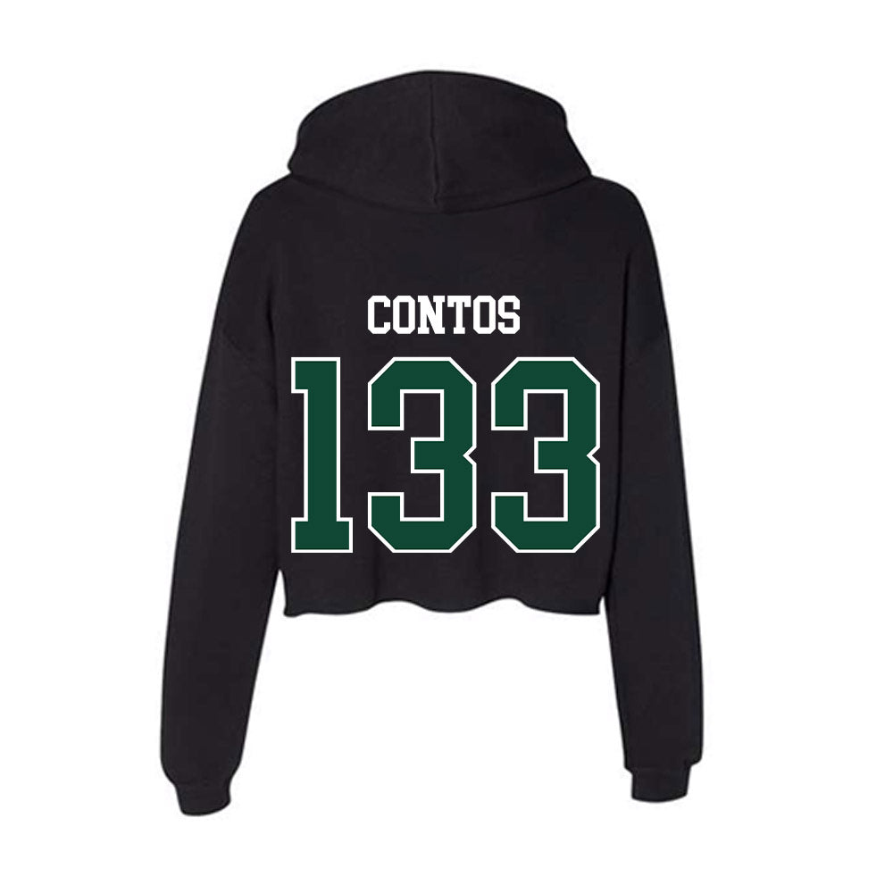 Tiffin - NCAA Wrestling : Phoenix Contos - Women's Crop Fleece Hoodie-1
