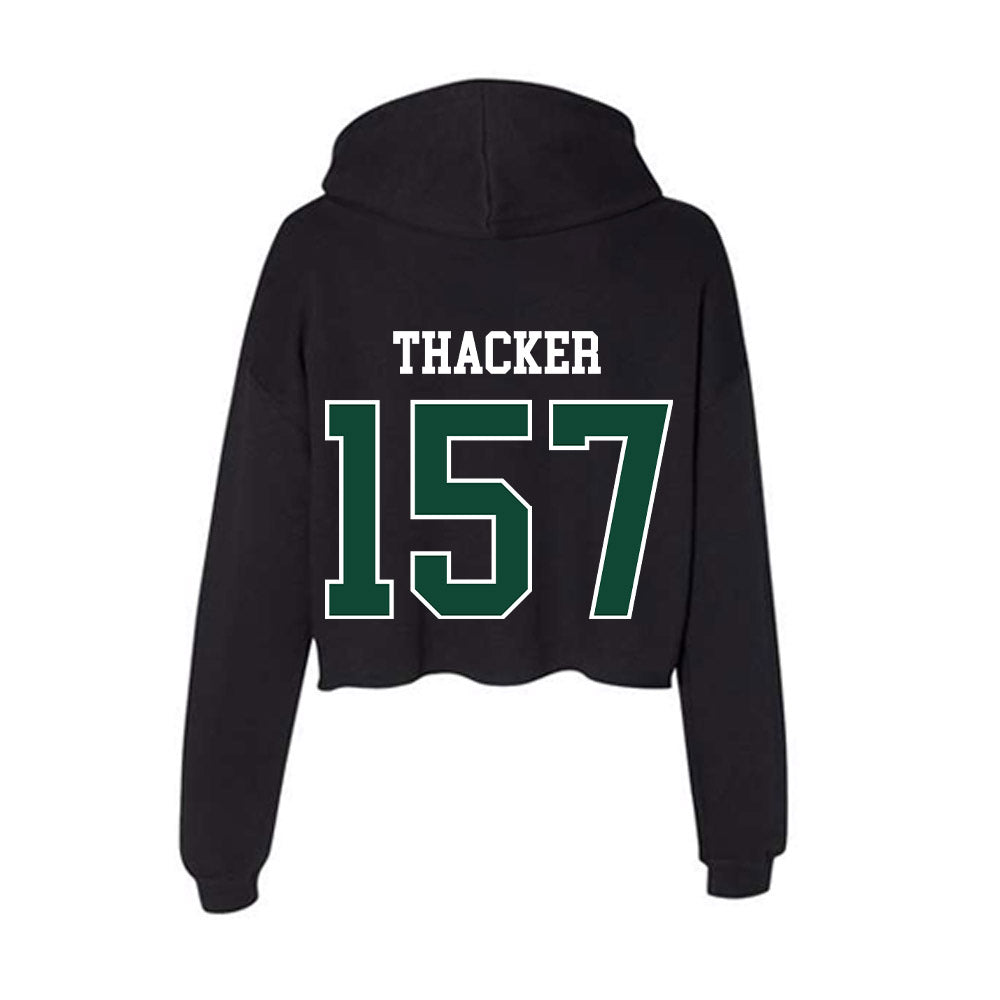 Tiffin - NCAA Wrestling : Lane Thacker - Women's Crop Fleece Hoodie-1