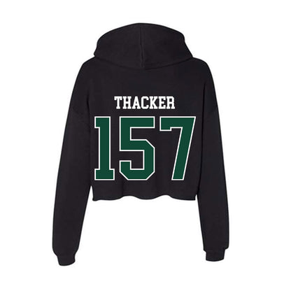 Tiffin - NCAA Wrestling : Lane Thacker - Women's Crop Fleece Hoodie-1