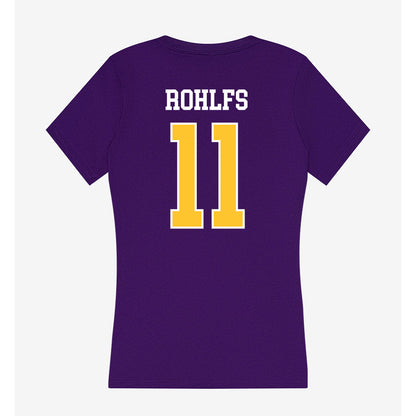 LSUA - NCAA Baseball : Evan Rohlfs - Women's V-Neck T-Shirt-1