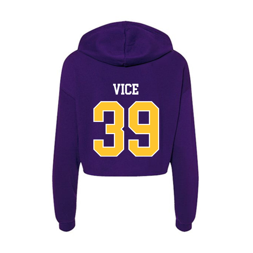 LSUA - NCAA Baseball : William Vice - Women's Crop Fleece Hoodie-1