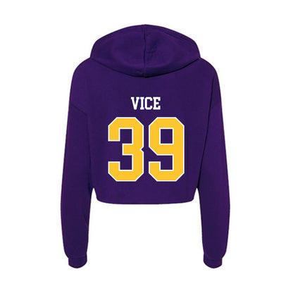LSUA - NCAA Baseball : William Vice - Women's Crop Fleece Hoodie-1