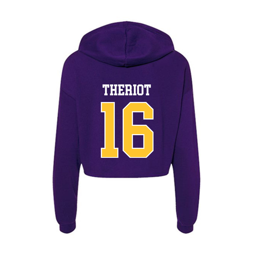 LSUA - NCAA Softball : Rylie Jeau Theriot - Women's Crop Fleece Hoodie-1