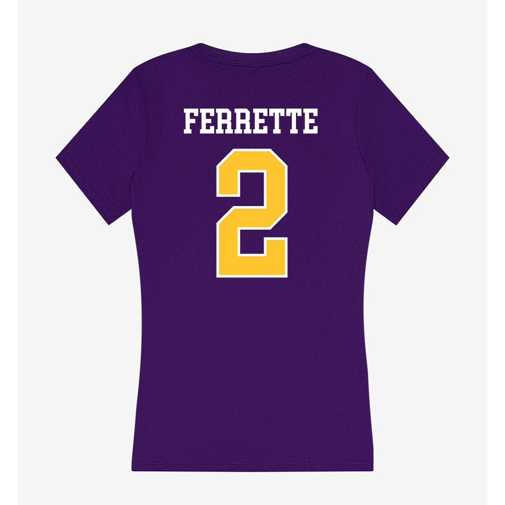 LSUA - NCAA Men's Basketball : Talib Ferrette - Women's V-Neck T-Shirt-1