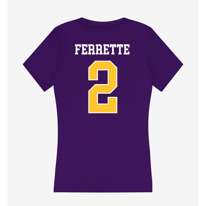 LSUA - NCAA Men's Basketball : Talib Ferrette - Women's V-Neck T-Shirt-1