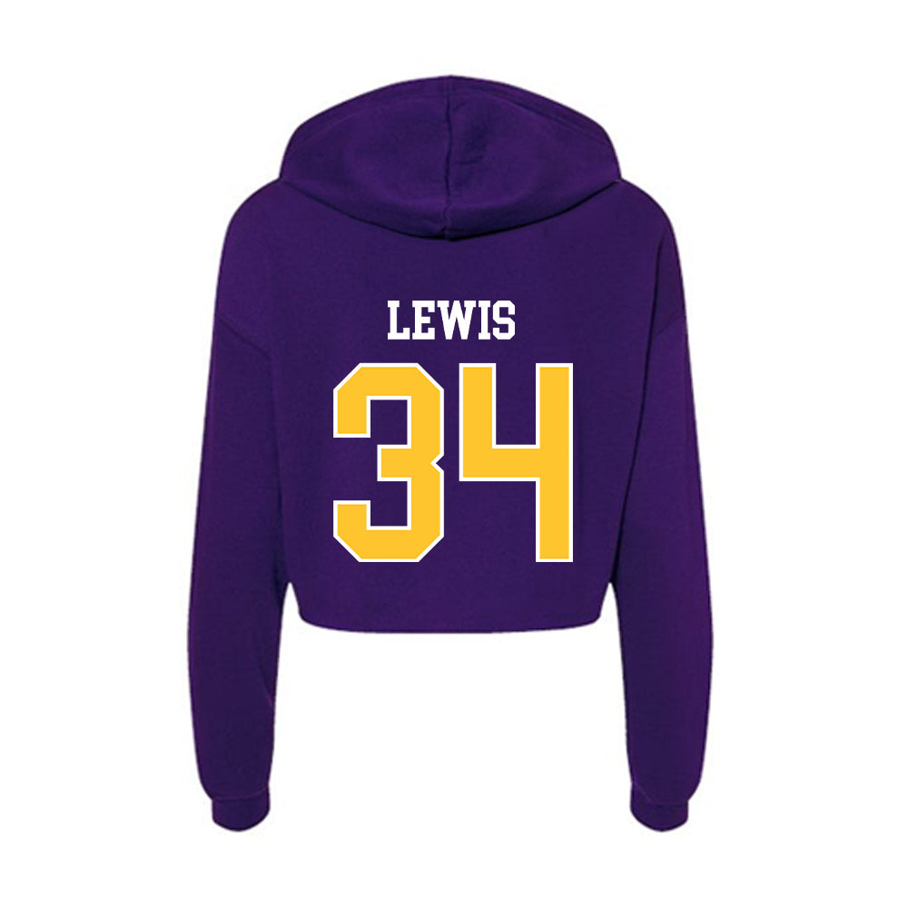 LSUA - NCAA Women's Basketball : Lila Lewis - Women's Crop Fleece Hoodie-1