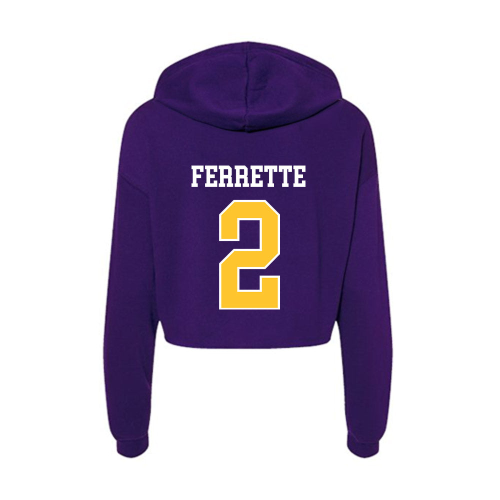 LSUA - NCAA Men's Basketball : Talib Ferrette - Women's Crop Fleece Hoodie-1