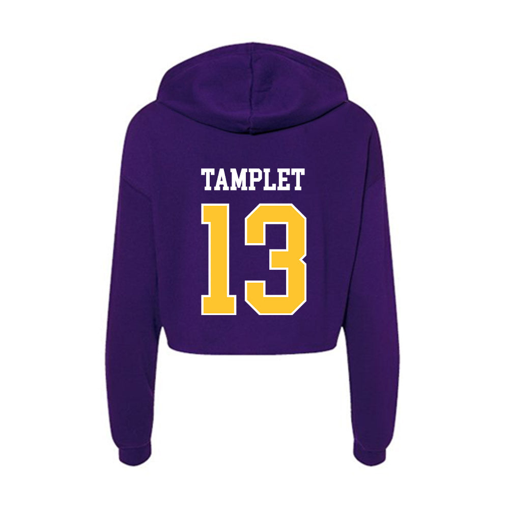 LSUA - NCAA Baseball : Nash Tamplet - Women's Crop Fleece Hoodie-1