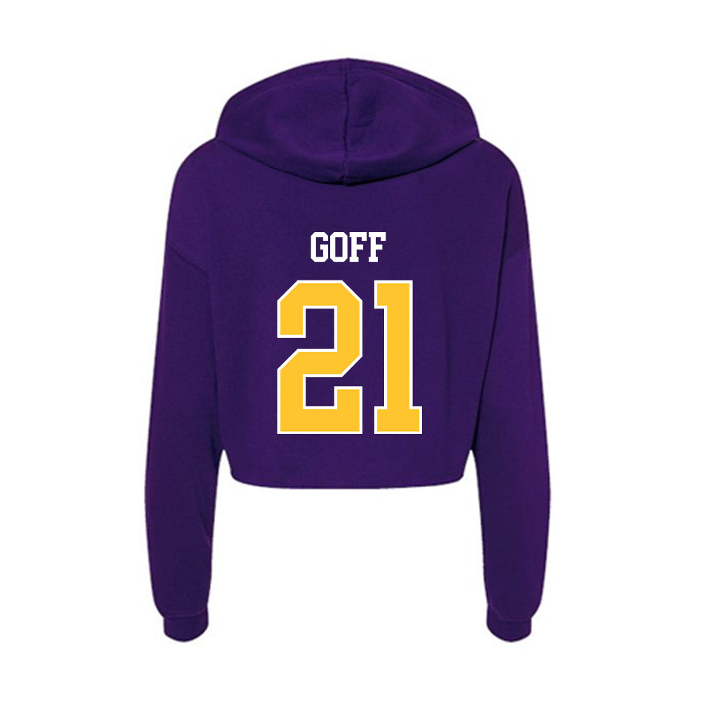 LSUA - NCAA Women's Basketball : Princis Goff - Women's Crop Fleece Hoodie-1