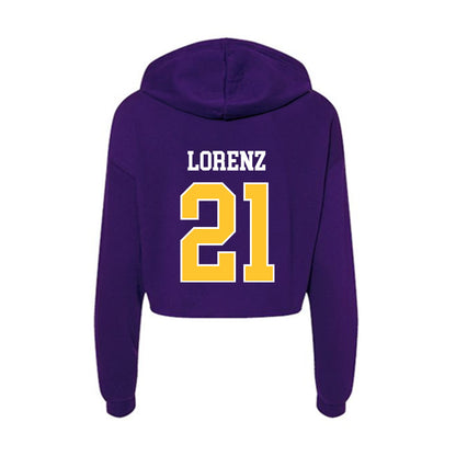 LSUA - NCAA Baseball : Austin Lorenz - Women's Crop Fleece Hoodie-1