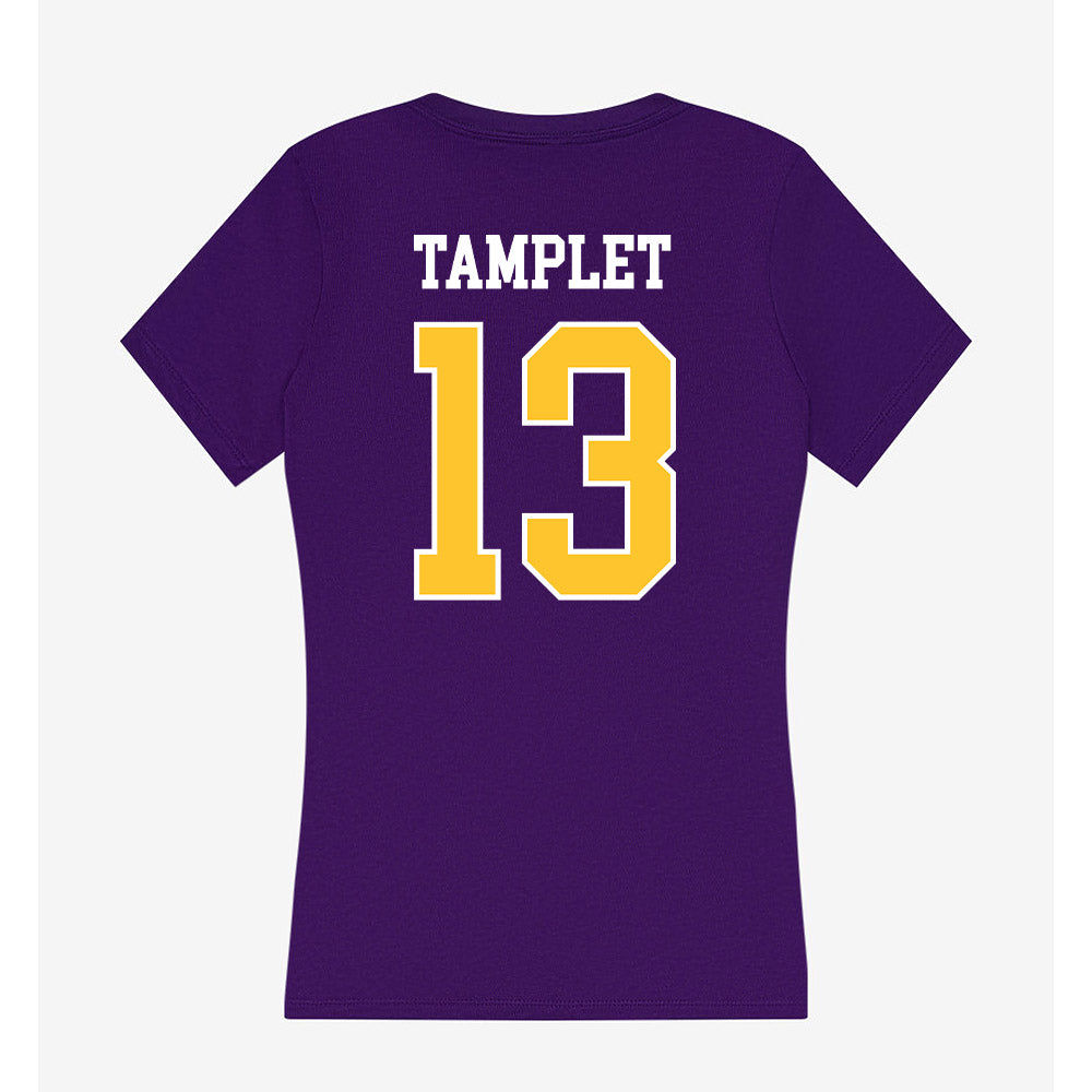 LSUA - NCAA Baseball : Nash Tamplet - Women's V-Neck T-Shirt-1