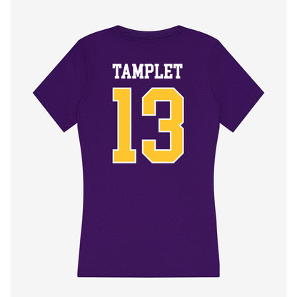 LSUA - NCAA Baseball : Nash Tamplet - Women's V-Neck T-Shirt-1