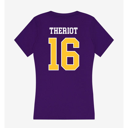 LSUA - NCAA Softball : Rylie Jeau Theriot - Women's V-Neck T-Shirt-1