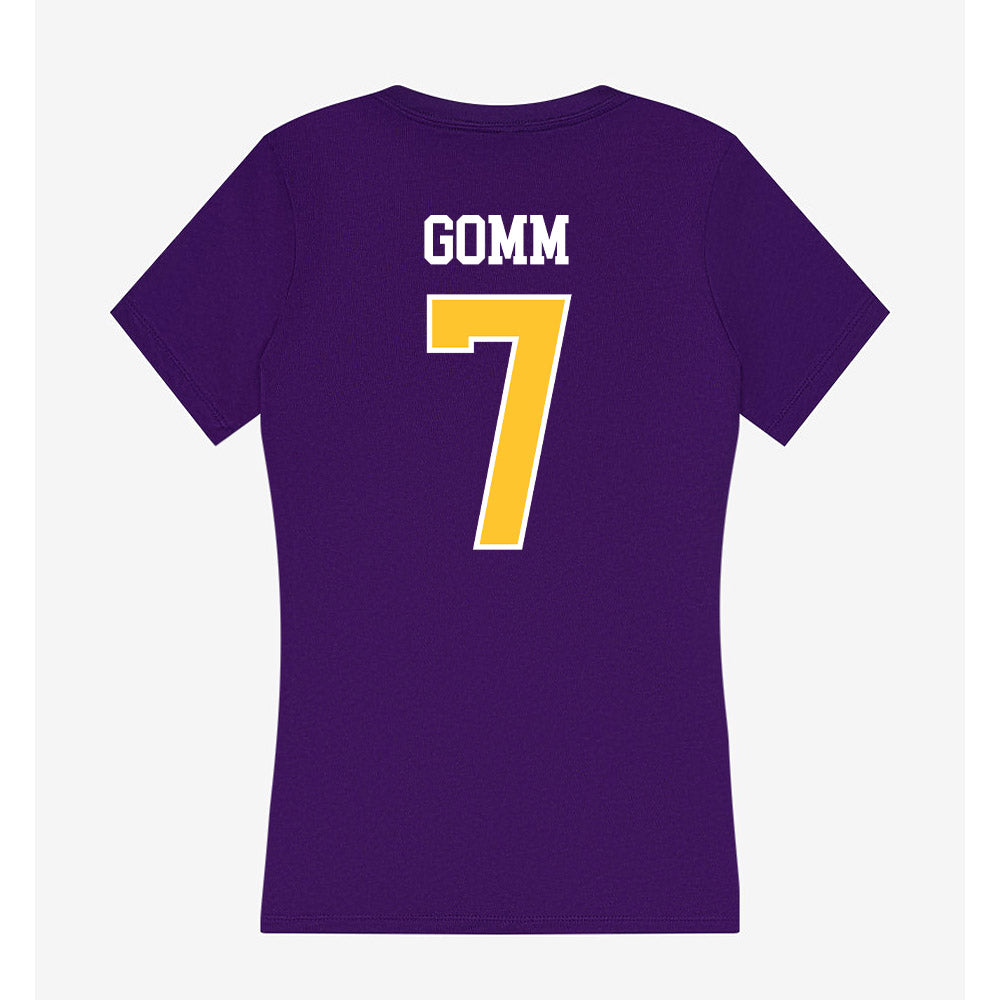 LSUS - NCAA Baseball : Austin Gomm - Women's V-Neck T-Shirt-1