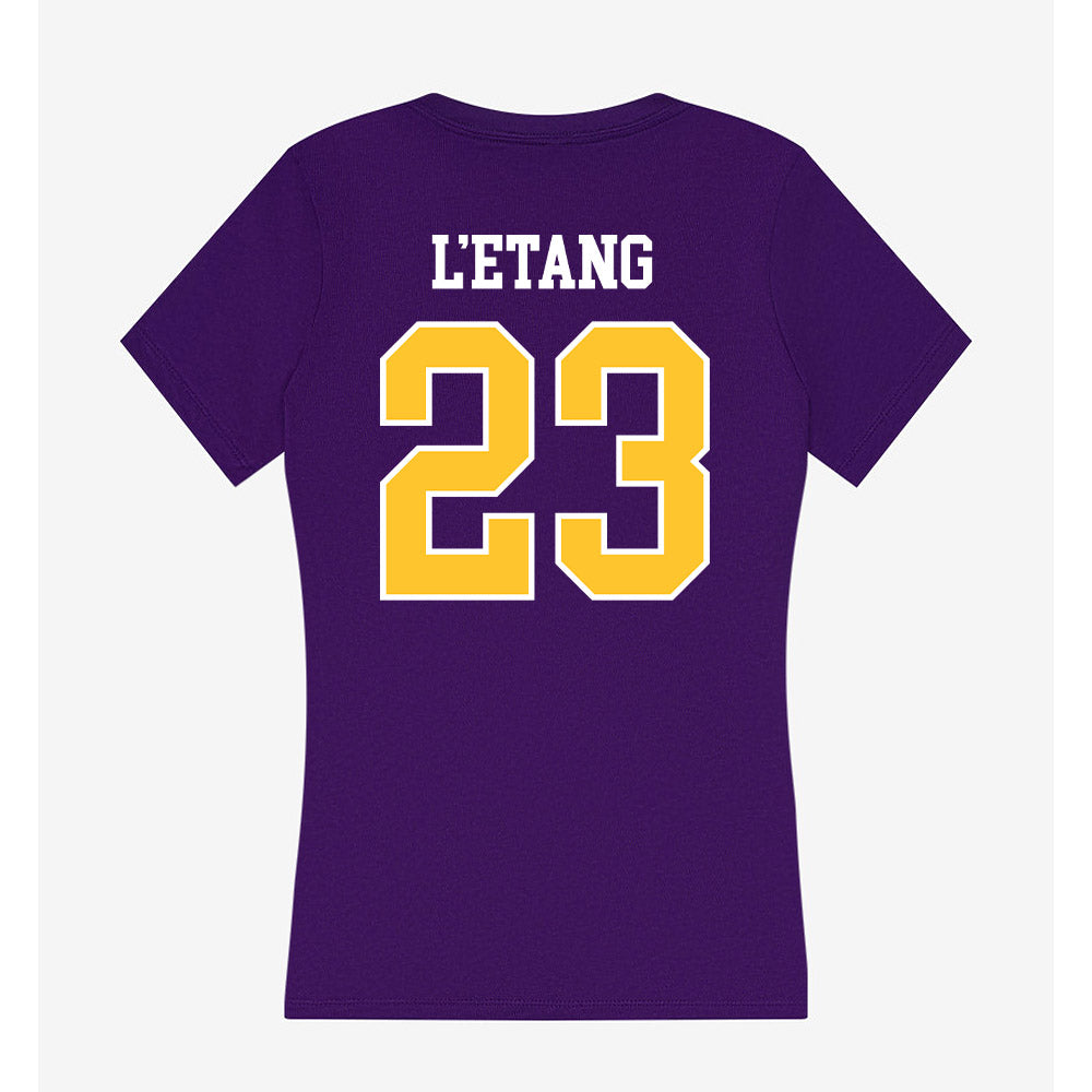 LSUS - NCAA Women's Basketball : Amandine L’Etang - Women's V-Neck T-Shirt-1