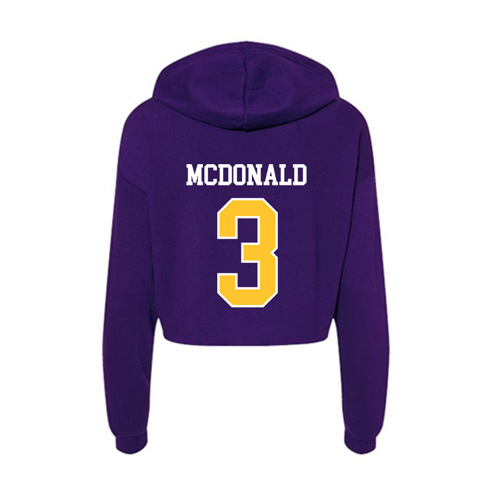 LSUS - NCAA Men's Basketball : Emareyon Mcdonald - Women's Crop Fleece Hoodie-1