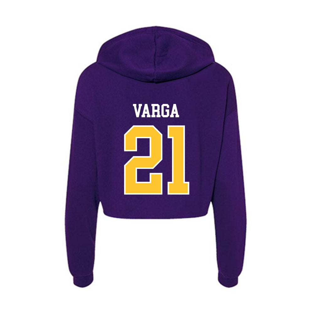 LSUS - NCAA Men's Basketball : Boldizsar Varga - Women's Crop Fleece Hoodie-1
