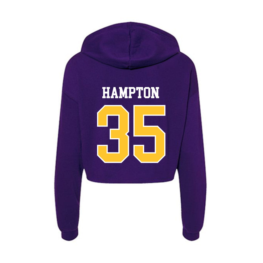 LSUS - NCAA Baseball : Anthony Hampton - Women's Crop Fleece Hoodie-1