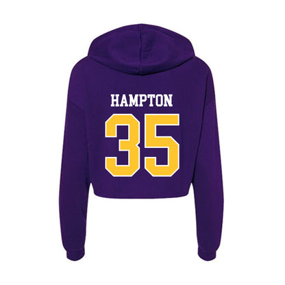 LSUS - NCAA Baseball : Anthony Hampton - Women's Crop Fleece Hoodie-1