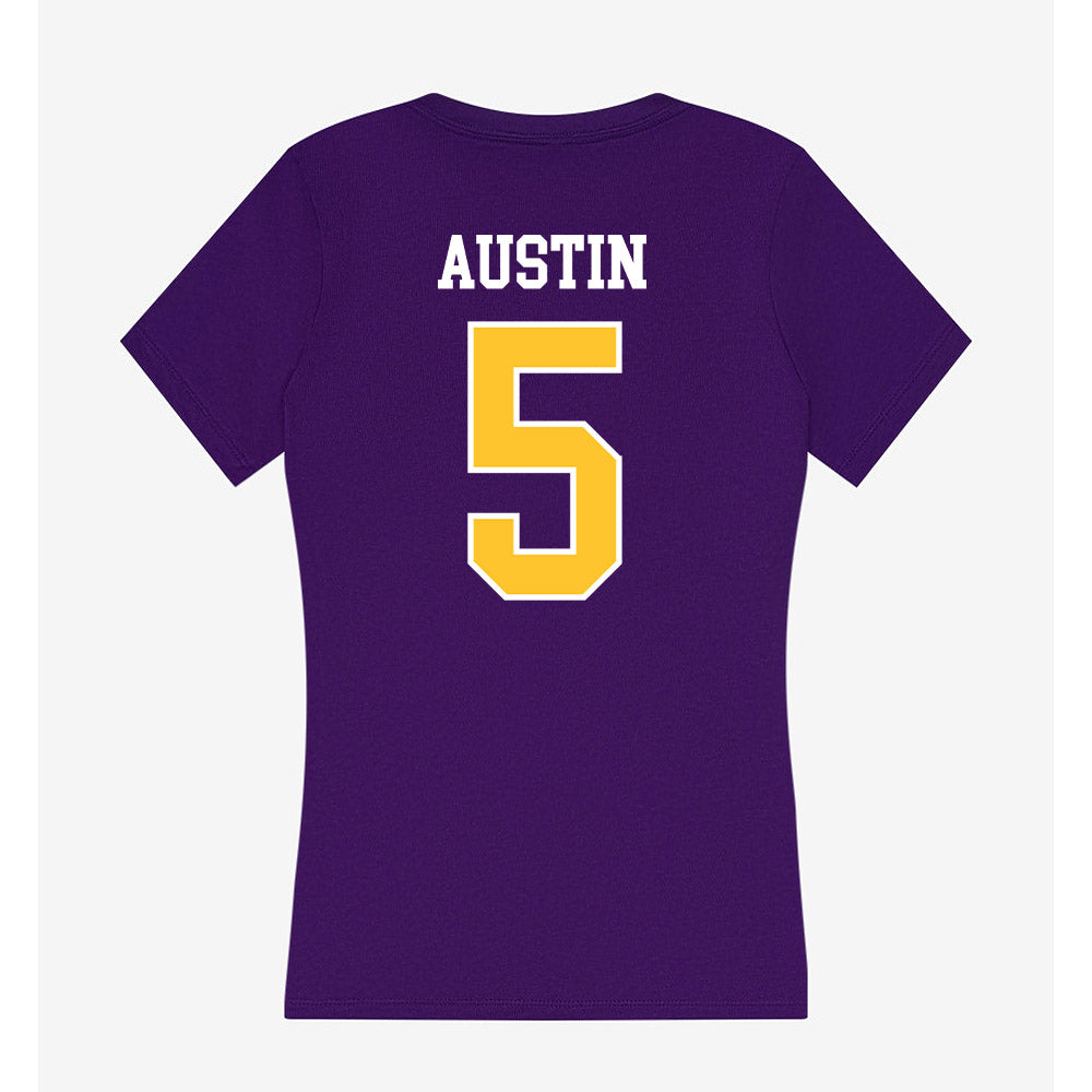 LSUS - NCAA Men's Basketball : DeVonte Austin - Women's V-Neck T-Shirt-1